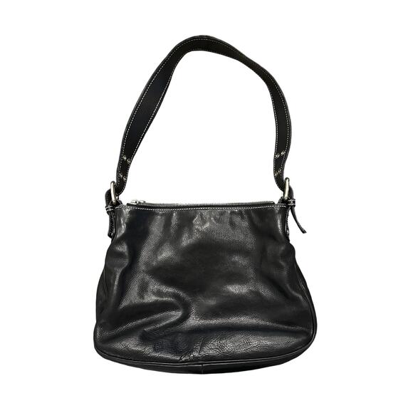 Marc Jacobs Vintage Y2K Black Leather Shoulder Hobo Bag Italy